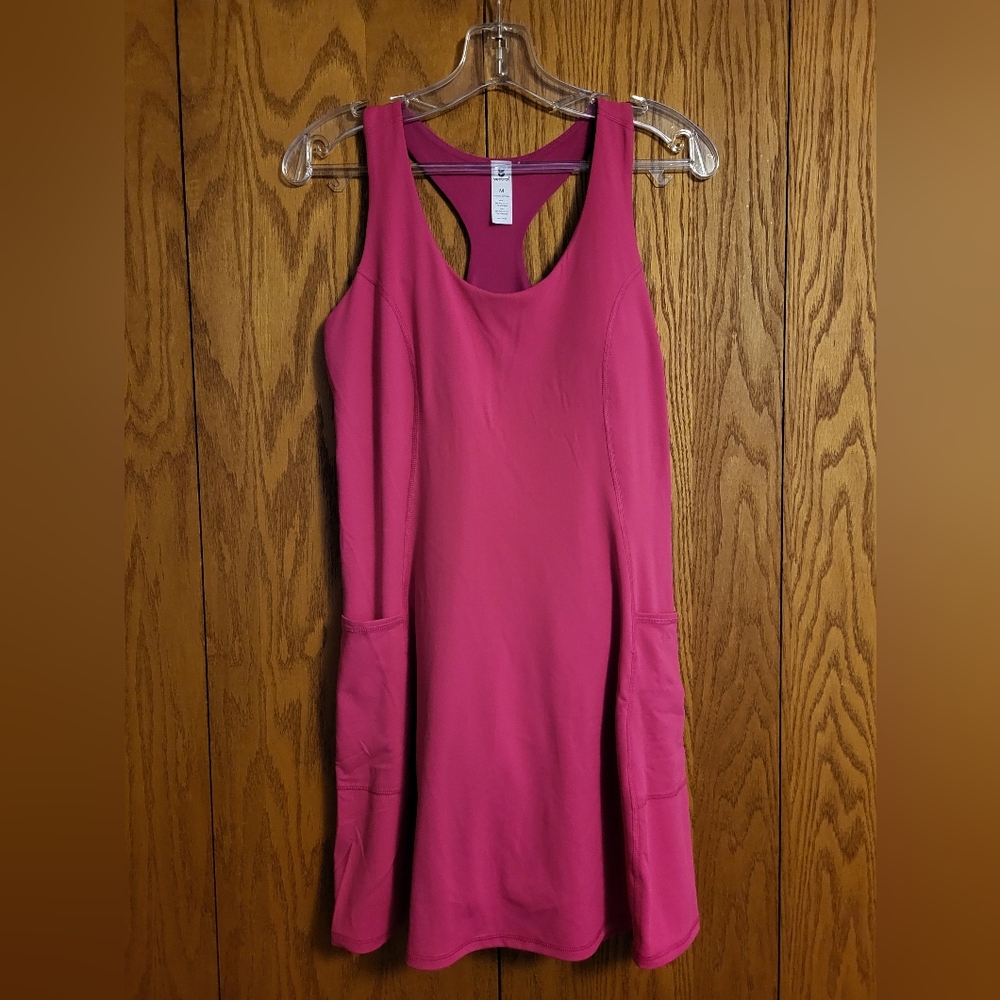 NWT 90 Degree by Reflex Pink Courtside Utility Tennis Dress Size Medium